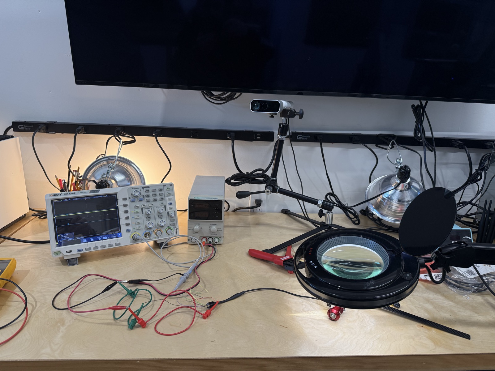 Assembly detail on workbench